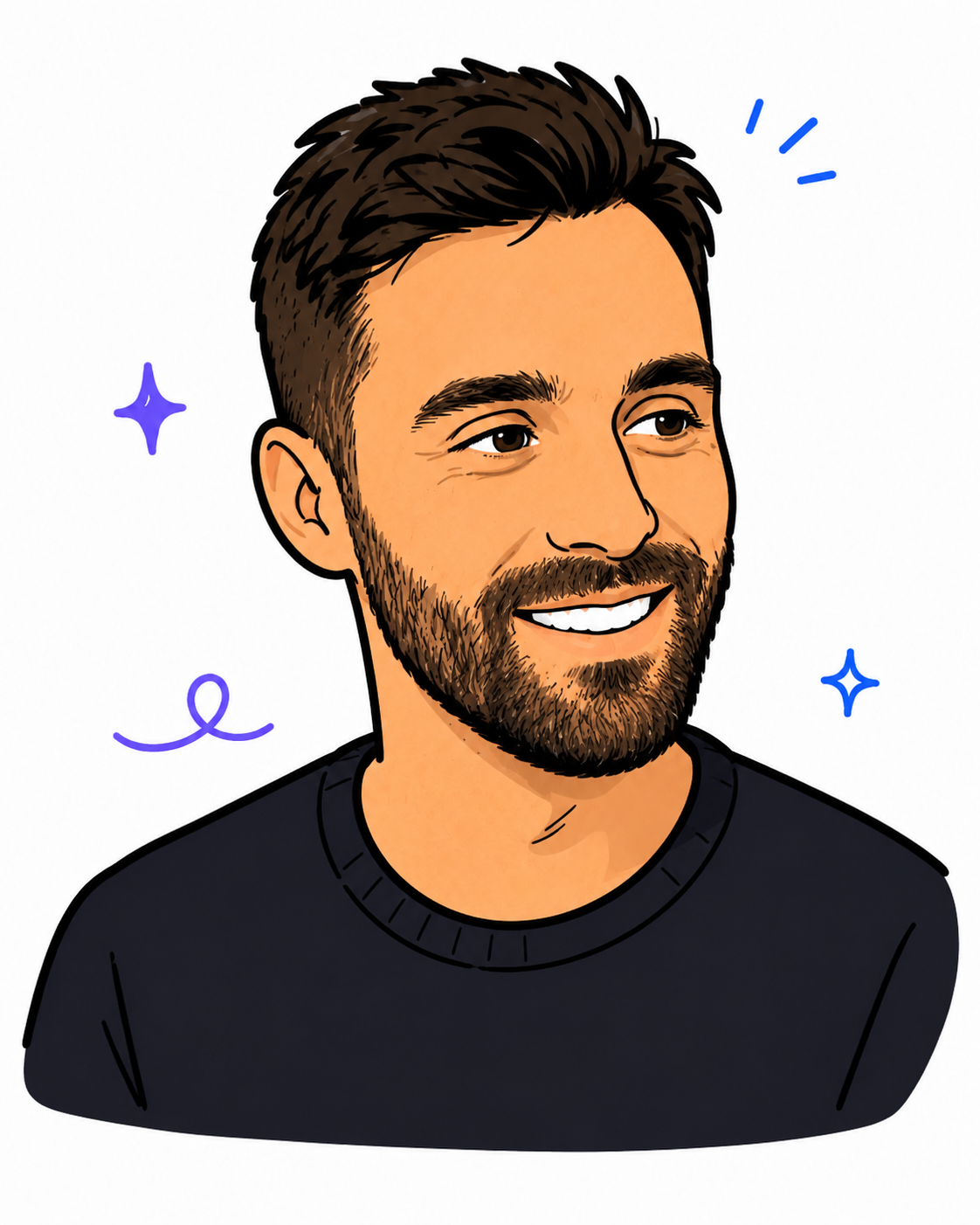 Dale Parducci illustrated portrait