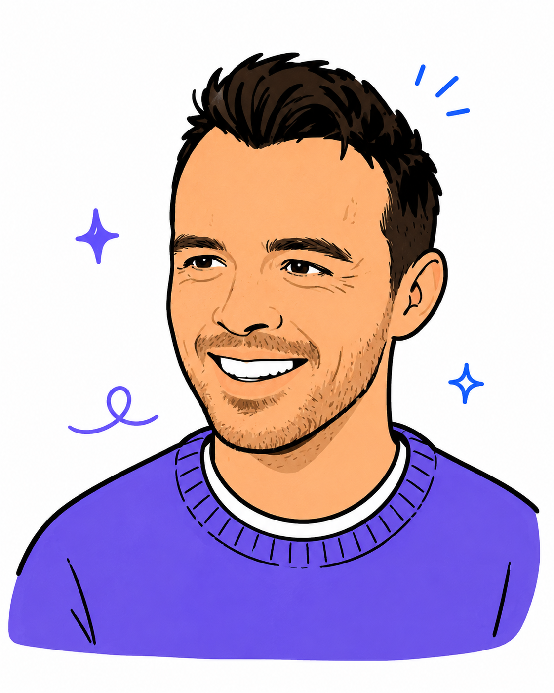 Dougie Taylor illustrated portrait